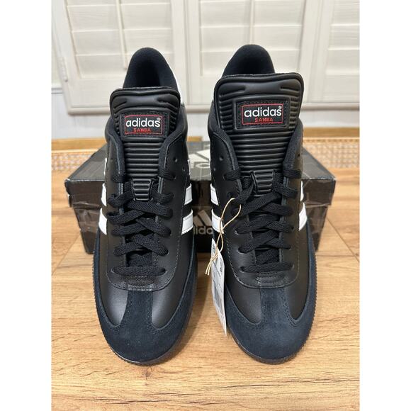 Adidas Men's Samba Classic Indoor Soccer Shoes Leather Black White Size 11 NIB - Picture 4 of 16